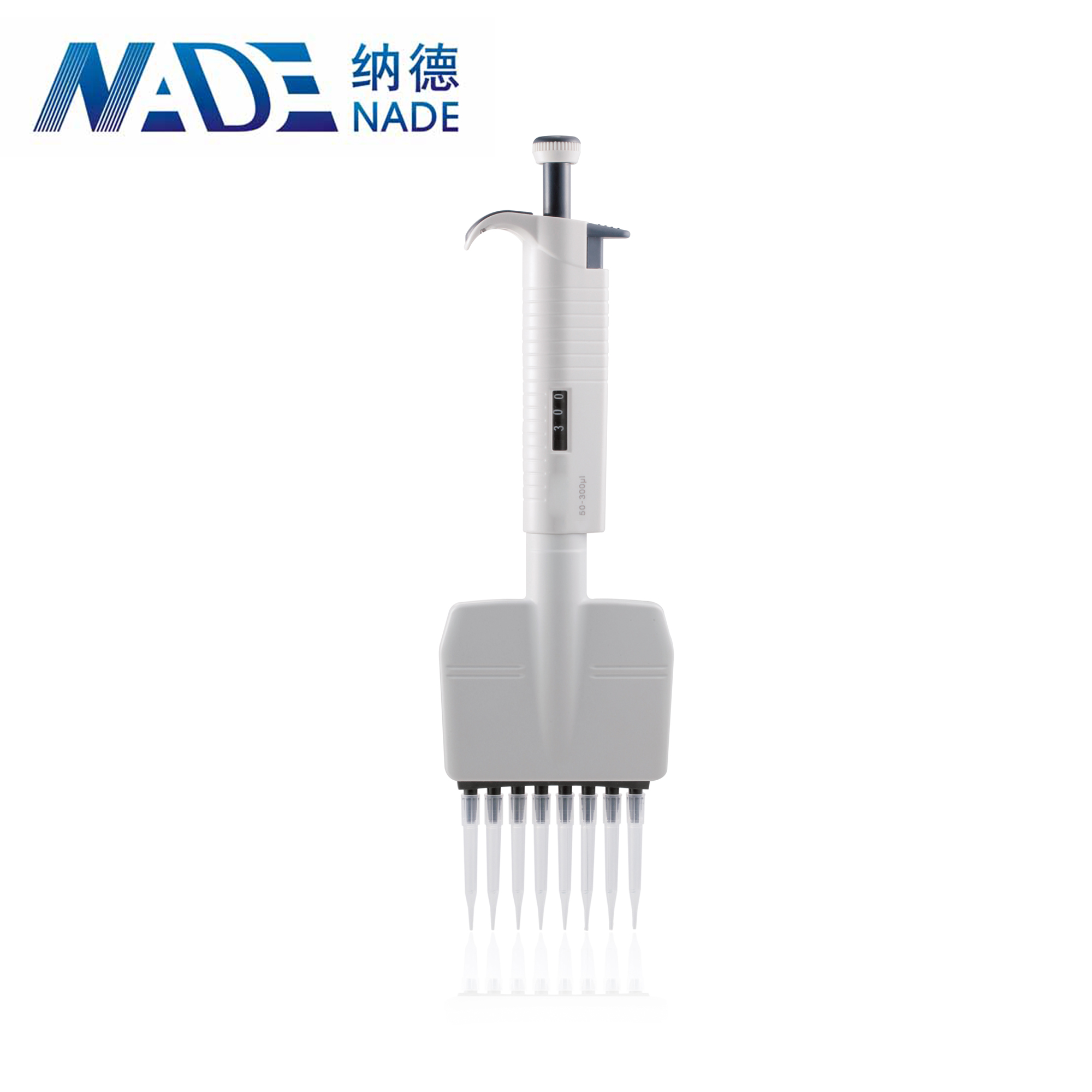 NADE Lab Mechanical Pipette Adjustable Volume 8-channel(0.5ul to 300ul)
