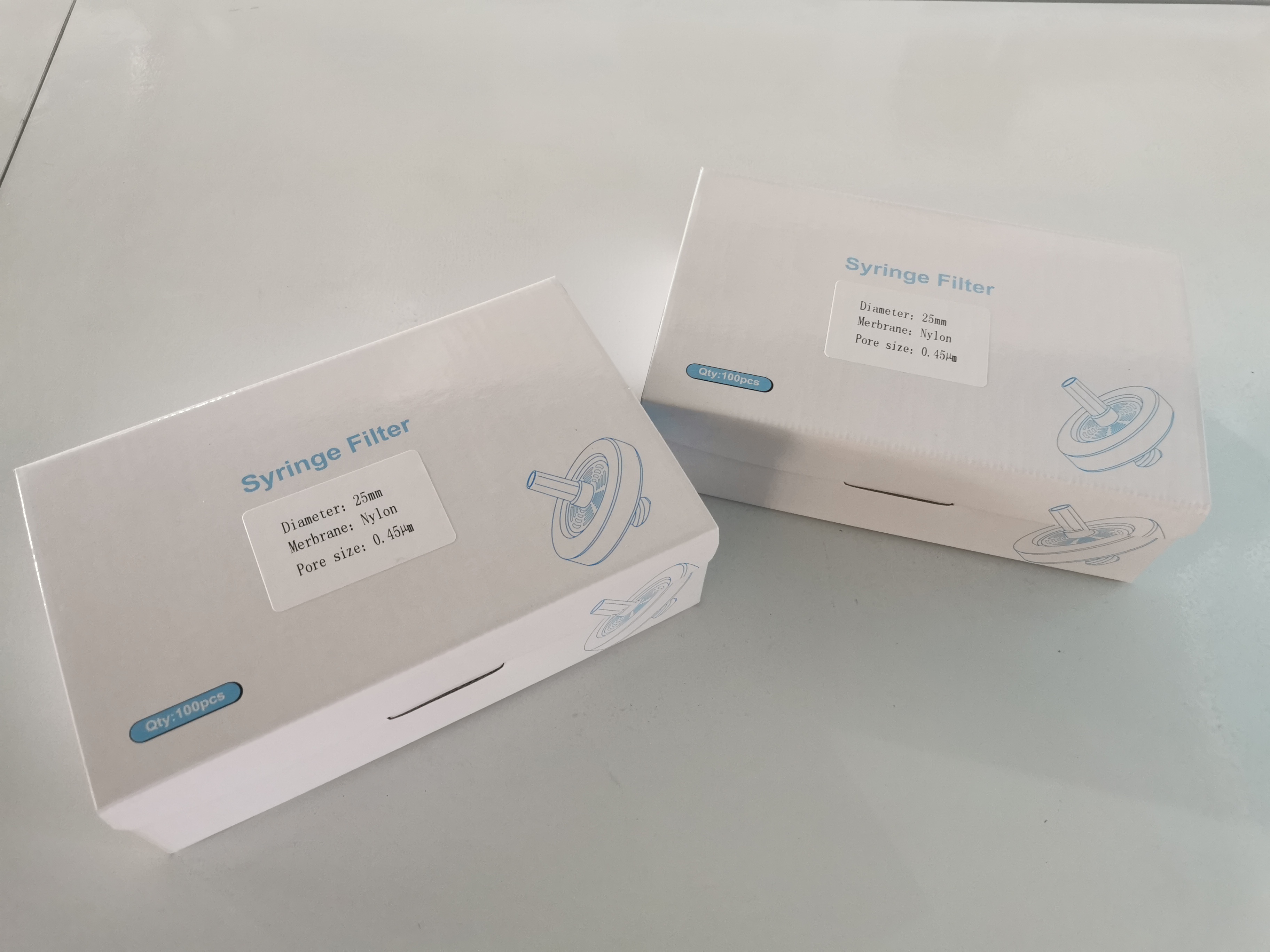 Hydrophilic and Hydrophobic PVDF Membrane Disposable Lab Consumable Syringe Filter