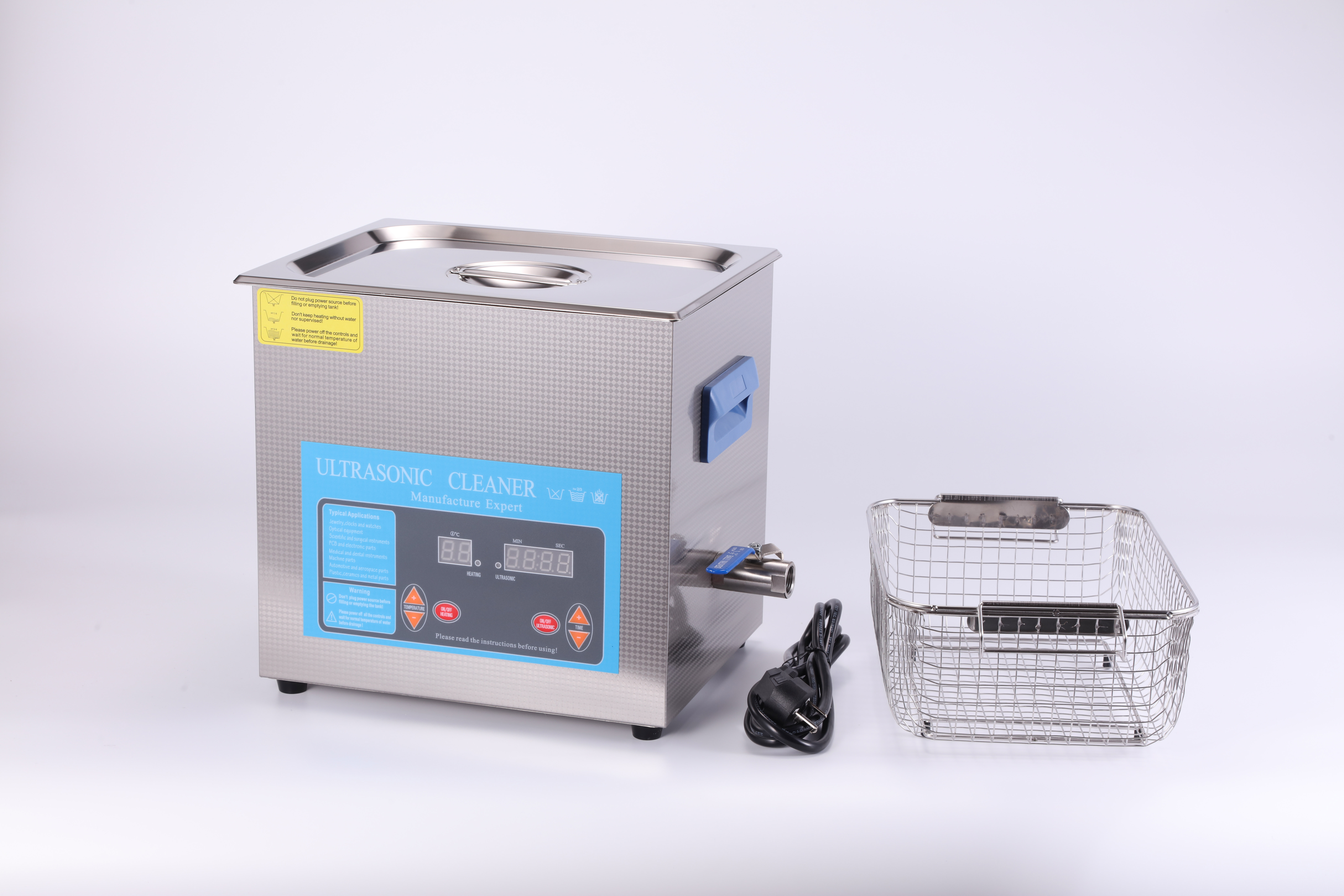 D240-10H Digital Display Timer Heated Ultrasonic Cleaner