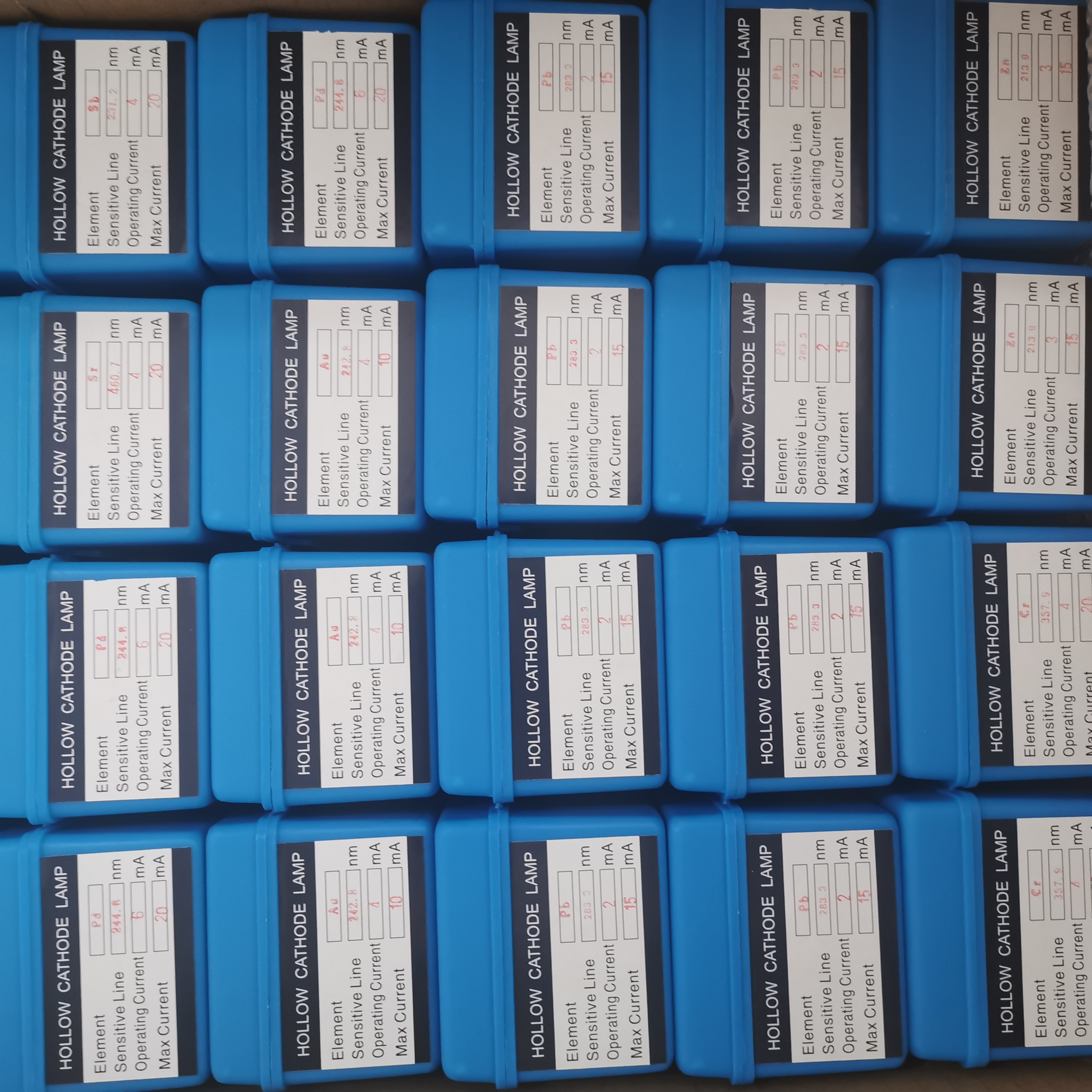 AAS Hg, Fe, Cu Element Hollow cathode lamp 